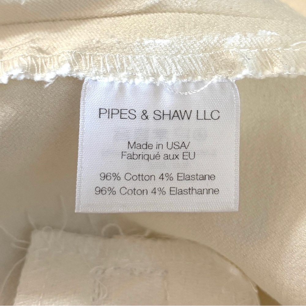 Veronica Beard Metro Crop Stretch Twill Flared Pants White Size 8 - Picture 16 of 16